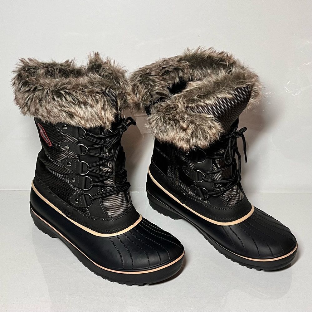 DREAM PAIRS Lace Up Walking Snow Boots
